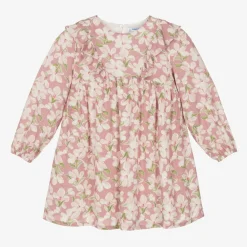 Mayoral Dresses*Girls Pink Viscose Floral Dress