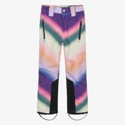 Molo Snowwear*Girls Pink Wavy Rainbow Ski Trousers WavyRainbow