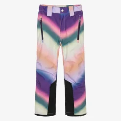Molo Snowwear*Girls Pink Wavy Rainbow Ski Trousers WavyRainbow
