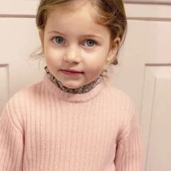 Laranjinha Tops*Girls Pink Wool & Cashmere Knit Sweater