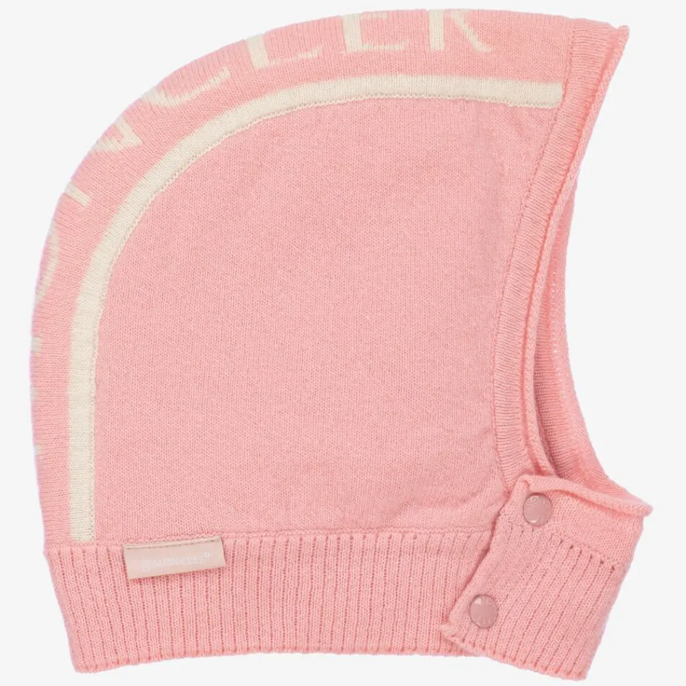 Moncler Enfant Hats*Girls Pink Wool Balaclava