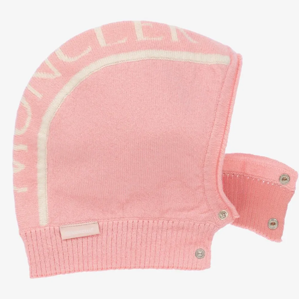 Moncler Enfant Hats*Girls Pink Wool Balaclava