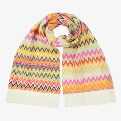 Missoni Scarves*Girls Pink Wool Knit Zigzag Scarf