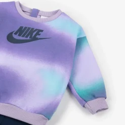 Nike Outfit Sets*Girls Purple & Blue Cotton Leggings Set