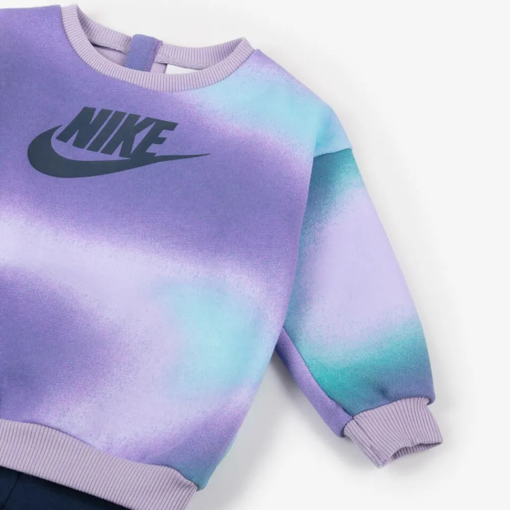 Nike Outfit Sets*Girls Purple & Blue Cotton Leggings Set