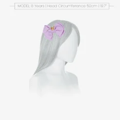 Angels Face Hair Accessories*Girls Purple Bow Hair Clip (11cm) Lilac