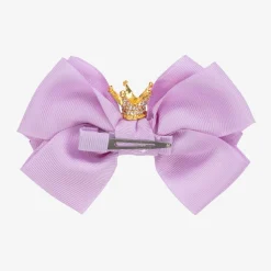 Angels Face Hair Accessories*Girls Purple Bow Hair Clip (11cm) Lilac