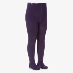 Country Kids Tights*Girls Purple Cotton Knitted Tights