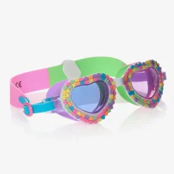 Bling2o Swimwear*Girls Purple Hearts Swimming Goggles