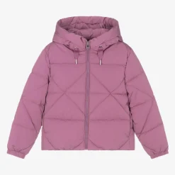 Mayoral Coats & Jackets*Girls Purple Hooded Jacket