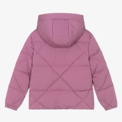 Mayoral Coats & Jackets*Girls Purple Hooded Jacket