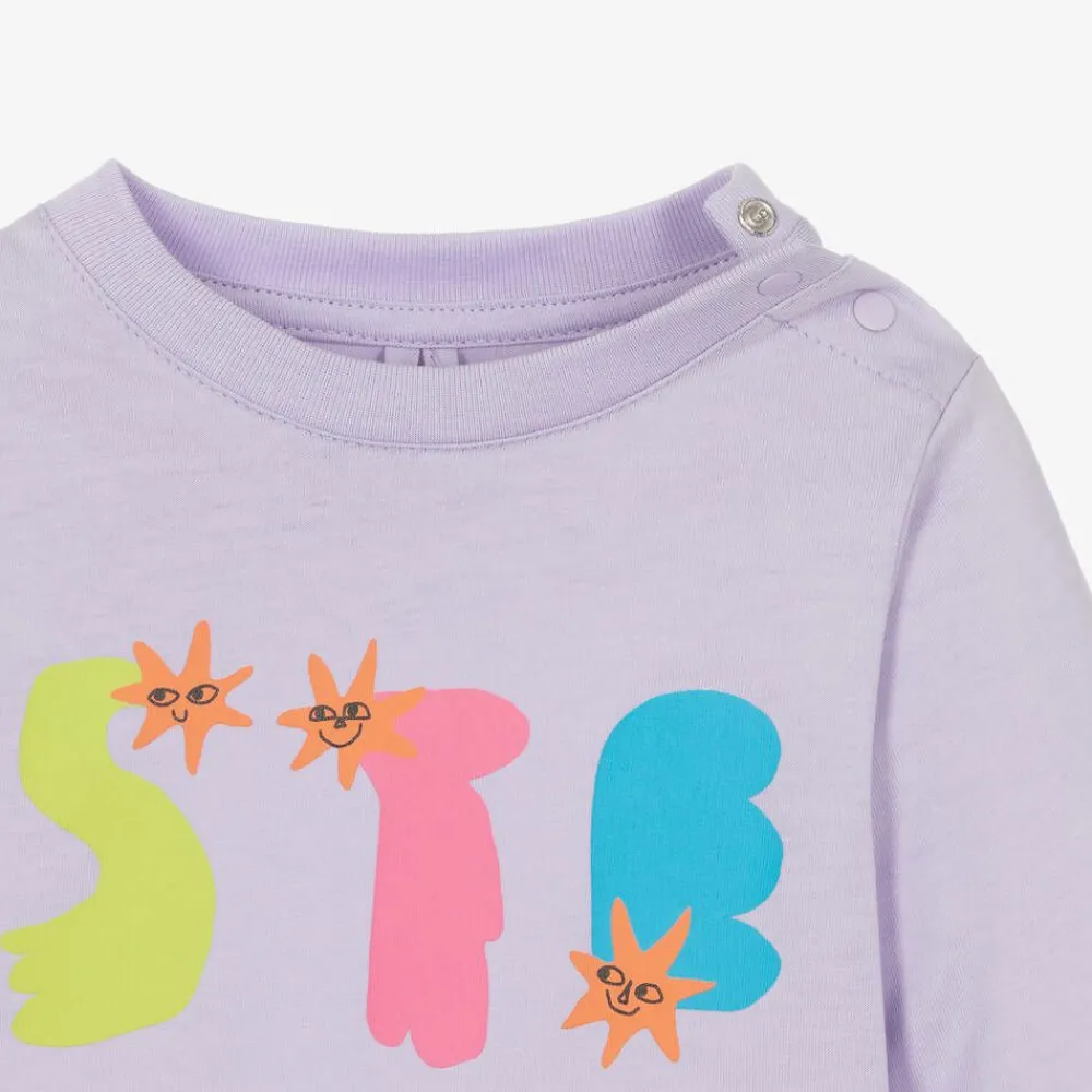Stella McCartney Kids Tops*Girls Purple Organic Cotton Top