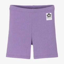 Mini Rodini Shorts*Girls Purple Organic Cotton Ribbed Shorts