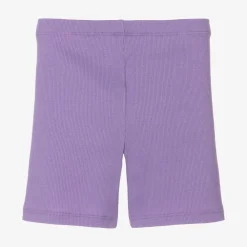 Mini Rodini Shorts*Girls Purple Organic Cotton Ribbed Shorts
