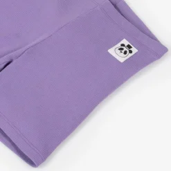 Mini Rodini Shorts*Girls Purple Organic Cotton Ribbed Shorts