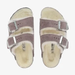 Birkenstock Sandals|Sandals*Girls Purple Suede & Shearling Sandals