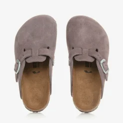 Birkenstock Sandals|Sandals*Girls Purple Suede Leather Clog Sandals