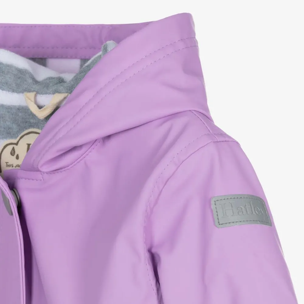 Little Blue House by Hatley Coats & Jackets*Girls Purple Waterproof Raincoat