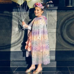 Souza Costumes*Girls Rainbow Tulle Star Cape Costume