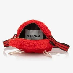 Mini Rodini Gifts|Bags*Girls Red Bouclé Cat Bag (15cm)