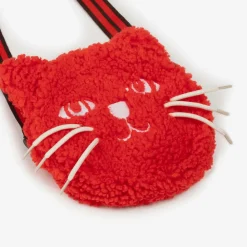 Mini Rodini Gifts|Bags*Girls Red Bouclé Cat Bag (15cm)