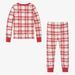 Hatley Nightwear*Girls Red Check Cotton Heart Pyjamas