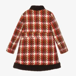Gucci Coats & Jackets*Girls Red Check Wool Coat