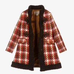 Gucci Coats & Jackets*Girls Red Check Wool Coat