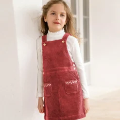 Tartine et Chocolat Dresses*Girls Red Corduroy Pinafore Dress