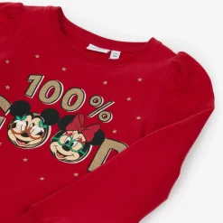 NAME IT Tops*Girls Red Cotton Disney Graphic Top