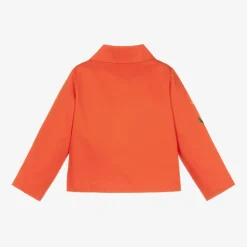 Mini Rodini Coats & Jackets*Girls Red Cotton Embroidered Flower Jacket