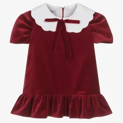 Phi Clothing Dresses*Girls Red Cotton Velvet Dress