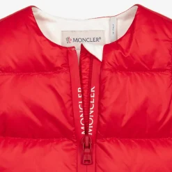 Moncler Enfant Dresses*Girls Red Down Padded Dress