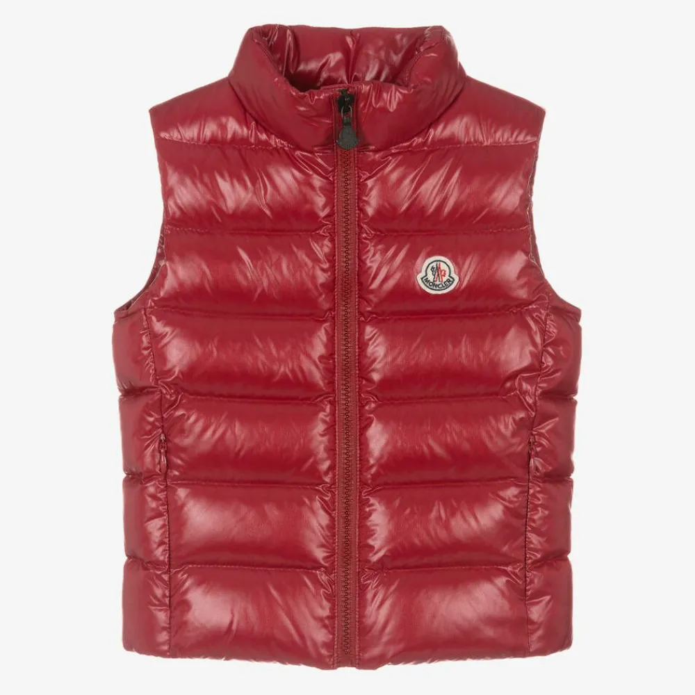 Moncler Enfant Coats & Jackets*Girls Red Ghany Down Padded Gilet