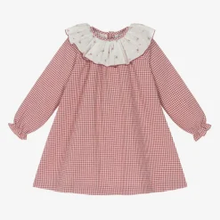 Paloma de la O Dresses*Girls Red Gingham Check Cotton Dress