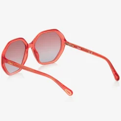 Chloé Clothing Accessories*Girls Red Hexagonal Sunglasses
