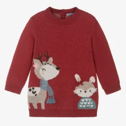 Mayoral Dresses*Girls Red Knitted Jumper Dress