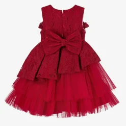 Beau KiD Dresses*Girls Red Lace & Tulle Dress