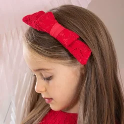 Patachou Hair Accessories*Girls Red Lace Hairband