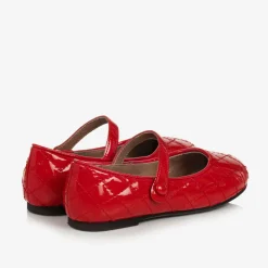 Age of Innocence Traditional Shoes*Girls Red Patent Leather Quilted Shoes