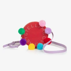 Stella McCartney Kids Bags*Girls Red Pom-Pom Bag (16cm)