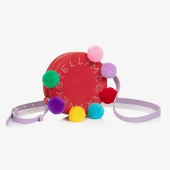 Stella McCartney Kids Bags*Girls Red Pom-Pom Bag (16cm)