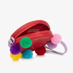 Stella McCartney Kids Bags*Girls Red Pom-Pom Bag (16cm)