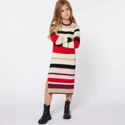 Sonia Rykiel Paris Dresses*Girls Red Stripe Knitted Dress