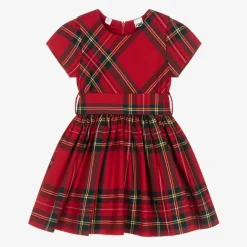 iDO Baby Dresses*Girls Red Tartan Cotton Dress