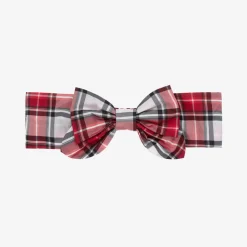 Monnalisa Hair Accessories*Girls Red Tartan Headband
