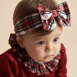 Monnalisa Hair Accessories*Girls Red Tartan Headband