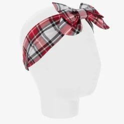 Monnalisa Hair Accessories*Girls Red Tartan Headband