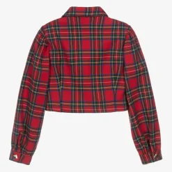 Fun amp; Fun Tops*Girls Red Tartan Twill Blouse