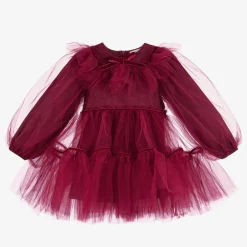 RaspberryPlum Dresses*Girls Red Tulle & Velvet Dress